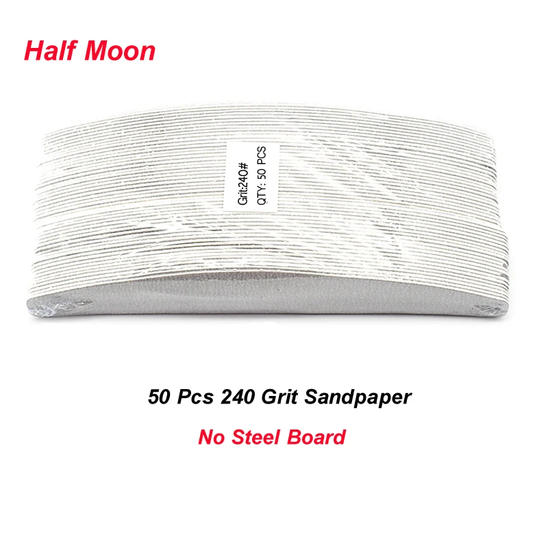 50 Teile/los Austauschbare Nagelfeile Starkes Schleifpapier Pediküre Limetten Professionelle Abnehmbare Pads Mit Metall Bord Für Maniküre Werkzeuge