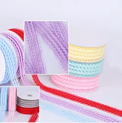 9M 38MM Lace Ribbon  pleated flounce DIY handmade material Head Bow Hair Decorative Dress Bow Accessories Stretch