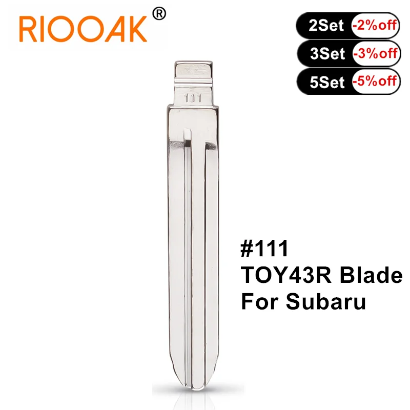 10pcs/lot #111 lishi TOY43R Metal Blank Uncut Flip KD VVDI Remote Key Blade for Subaru XV Auto Replacement Parts