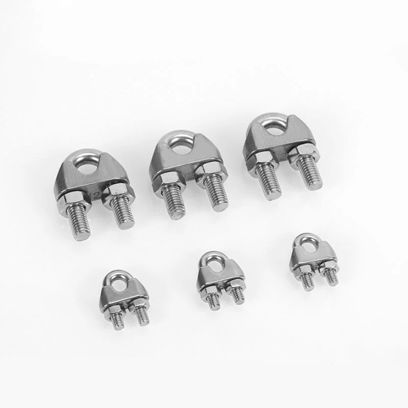 5 Pcs Stainless Steel U Type Clamp Wire Rope Clips M2,M3,M4,M5,M6,,M8,M10 Wire Rope Clip Cable Bolts Rigging Hardware Clamps