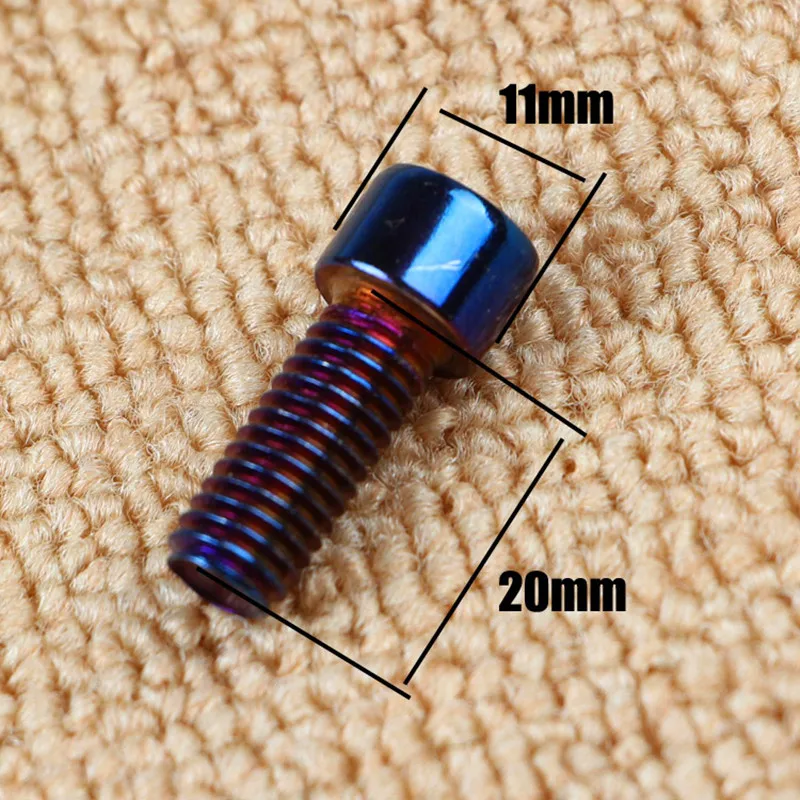 5pcs 201 Stainless Steel  Round Head Hex Color Screw M8 Burn Titanium Motorcycle Car Electric Modification