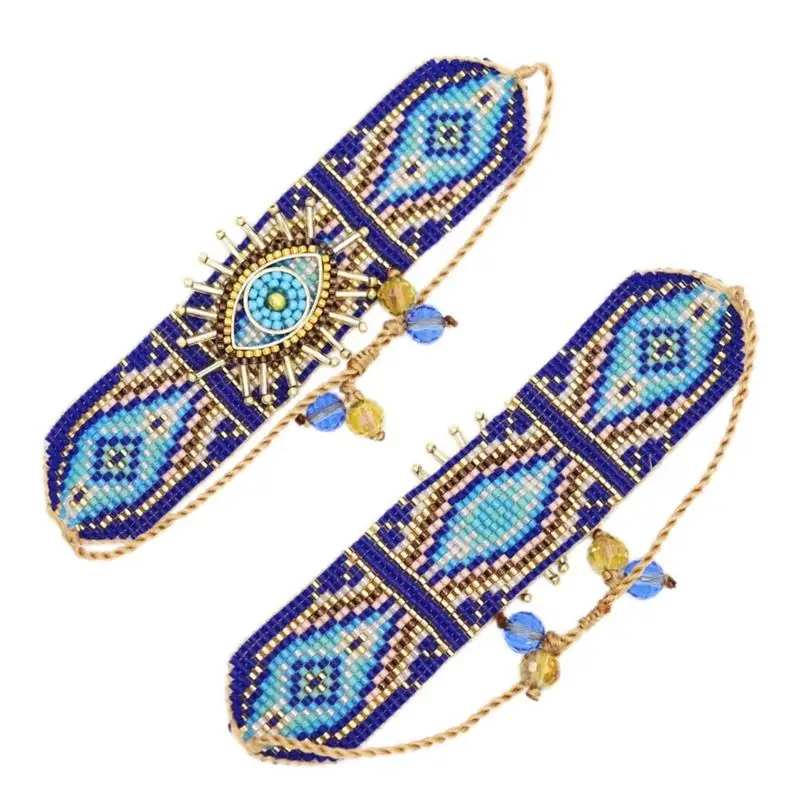 ZHONGVI Evil Eye Bracelet For Women Trendy Jewelry MIYUKI Lucky Pulseras Mujer Moda 2020 Unique Bracelets Handmade Loom Woven