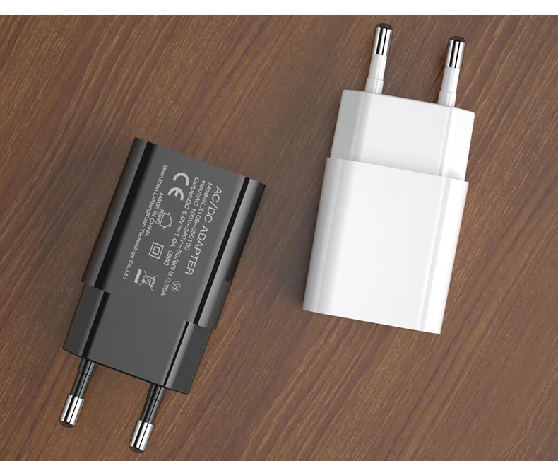 5V1A European or American Standard Plug Charger Single USB Mobile Phone Charger CE Certified power chargeP