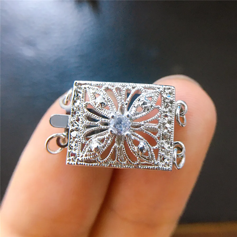 Wholesale DIY Natural Stones Beads Jewelry Making Accessories Silver/Gold Metal Connector Clasps Findings