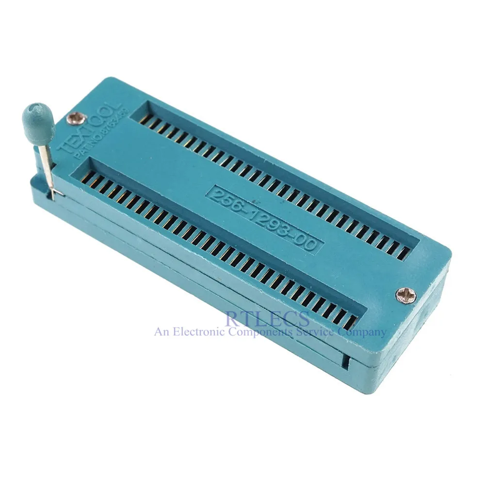 Test Tool IC DIP ZIF ZIP Socket 56 Pin Pitch 1.78 mm 1.778 Press-Fit Dual Row Spacing 15.24 mm Wide 2x28 56 Position Grid