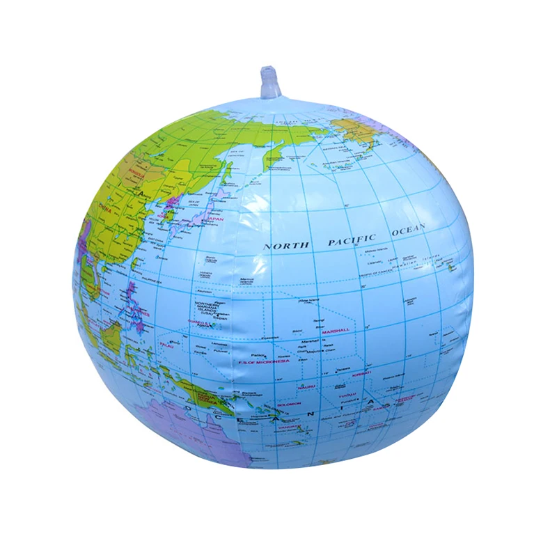 1 Pcs 16 Inch Inflatable Globe English Version of the World Earth Ocean Map Children Geography Education Toys Student Supplies