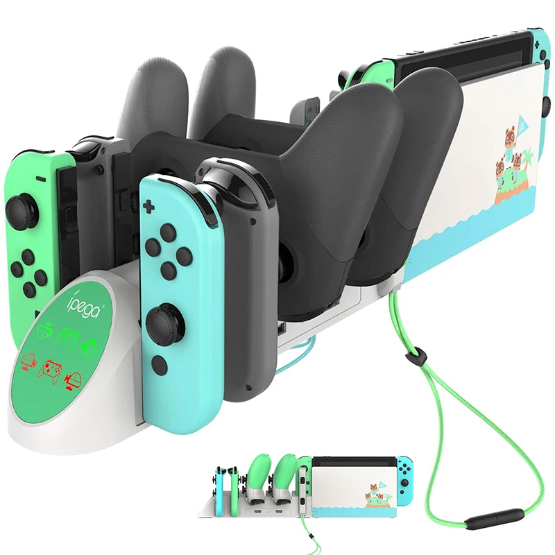 4 Joy-Cons and 2 pro Controllers USB Charger Charging dock for Nintendo Switch Game Charger Stand Station Holder