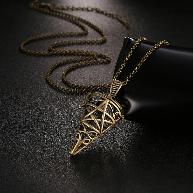 New Charm Mexico Music Ball Copper Pendant Vintage Angel Wing Aromatherapy Necklace Perfume Diffuser Lockets Pregnancy Jewelry image 3