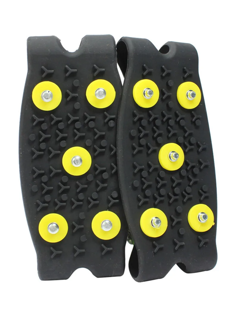 5-Stud Anti-skid Shoe Spikes Snow ice gripper Hiking Climbing Anti Slip Spikes Grips Crampon Cleats Ice Claw Shoes Cove Drifts