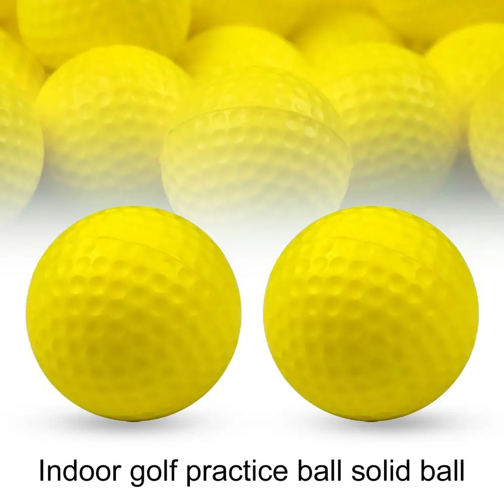 2Pcs Portable Solid Golf Balls Elastic High Visibility Eco-friendly Safety Golf Practice Balls Children Toys for Golf Practice 