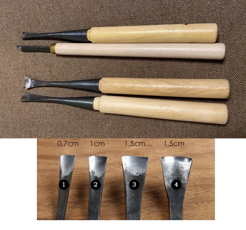 

4Type DIY Woodwork Carving knife Dig hole Spoon knife chisel 7-15mm Dish Tray tools