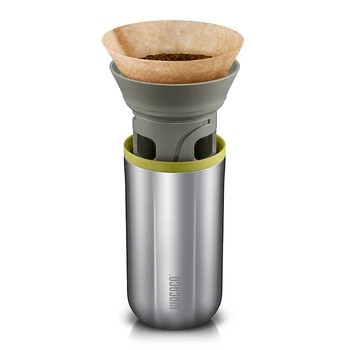 WACACO Cuppamoka Coffee Pot, Portable Drip Coffee Maker with 10 Cone Paper Filter,…