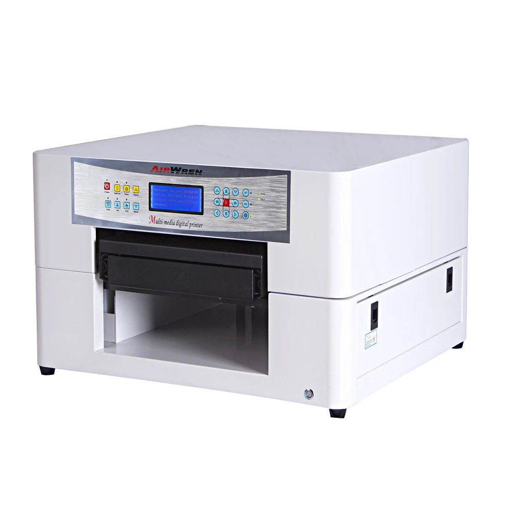 Airwren A3 Size Multicolor Digital Inkjet UV Flatbed Printer with High Resolution Automatic UV Printing Machine for Metal Glass