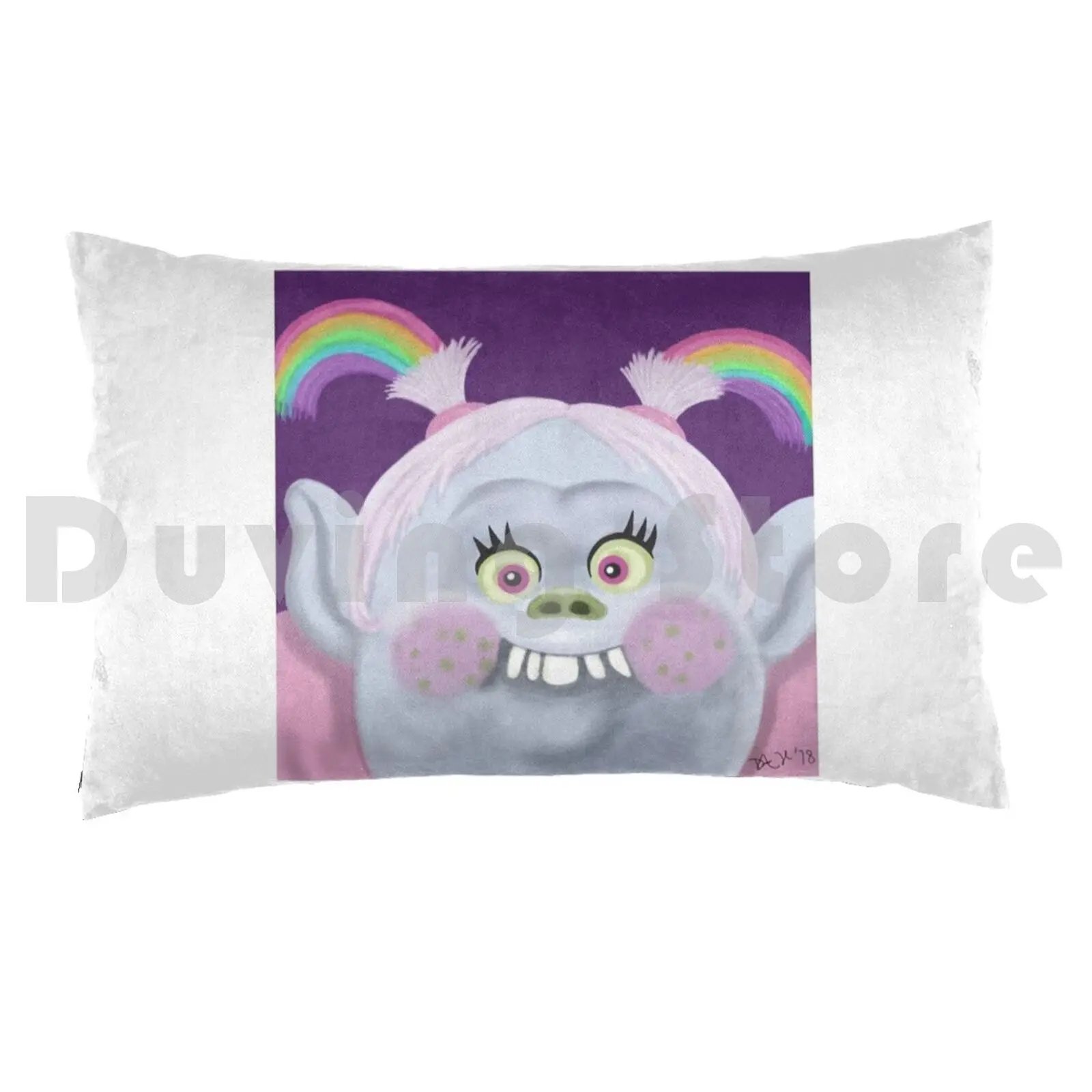 Trolls Holiday BridgetPillow case Bridget Trolls Rainbow Lady Glitter Sparkles Debbee75 Digital Art