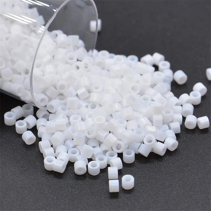 1,6 mm Imitation Delica Glasperlen 10 g/Rohr 2000 Stück mattierte matte Farbe Rocaillesperle für handgefertigten Schmuck DIY Bekleidungszubehör – Detail 5