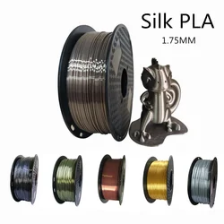 Filamento de impressora 3D PLA Silk, sensação metálica brilhante, material de impressão 3D, brilho sedoso, ouro rosa, 1,75mm, 250g,500g,1kg