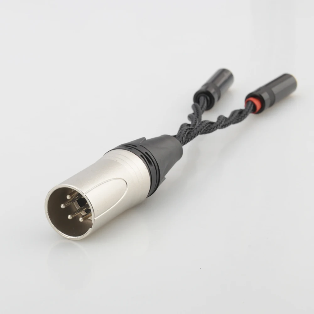 4pin Xlr Gebalanceerde Male Naar Dual 3.5Mm Vrouwelijke Hoofdtelefoon Audio Adapter