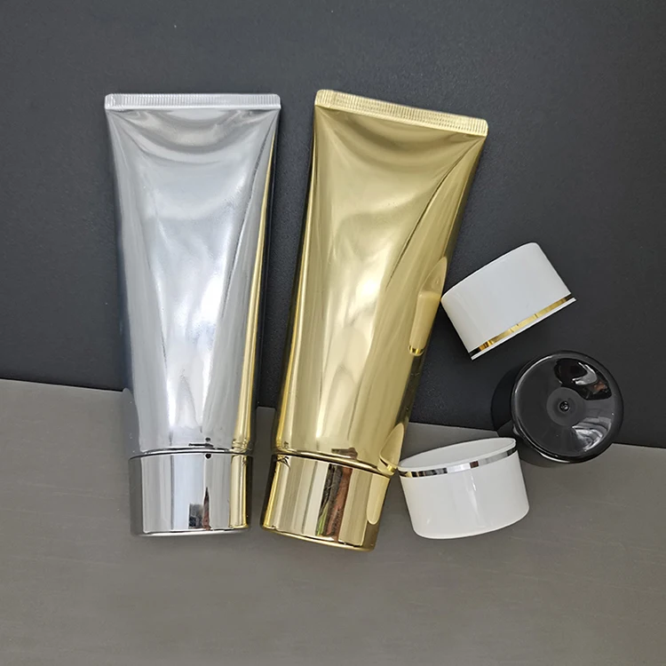 80ml/100ml złota/srebrna miękka tubka delikatny krem do mycia rąk o smaku masła, oczyszczający balsam do rąk, balsam przeciwsłoneczny, esencja, aluminiowo-plastikowy wąż kosmetyczny