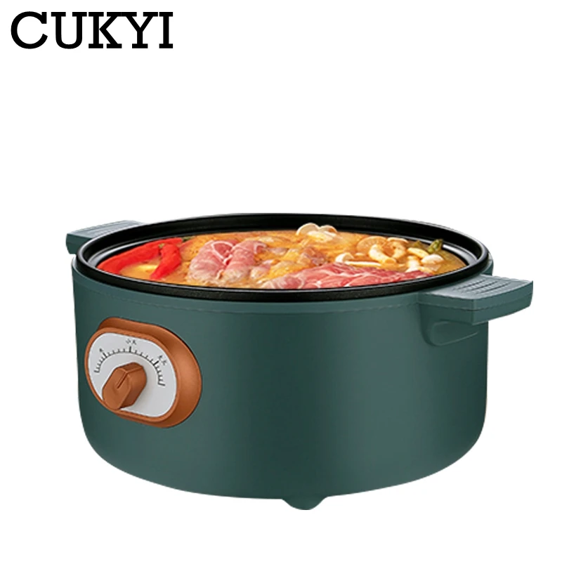 CUKYI 3L elektryczny Multicooker Mini garnek do gotowania patelnia do smażenia wrzący garnek do gotowania gorący kociołek makaron urządzenie do