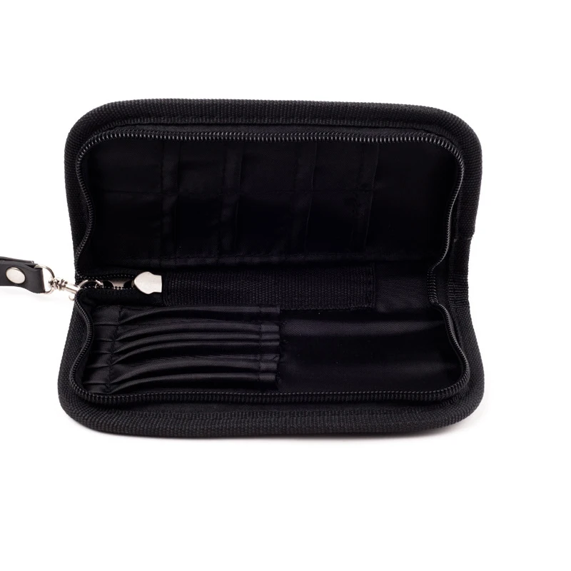 Dart Bag Leather Dart Bag Black Recreational Shooting Game Dart Organizer Portable Compact Dart Rod Organizer