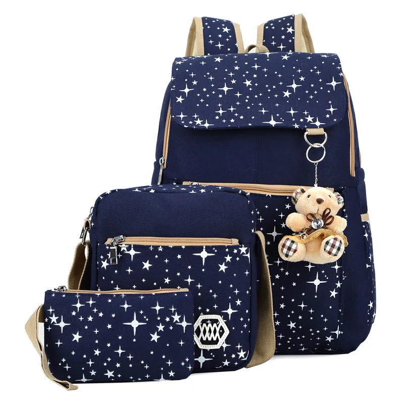 

High Capacity Children Backpack With Bear Kids School Bags For Teenagers Girls School Backpacks Printing Cute School Bag Mochila