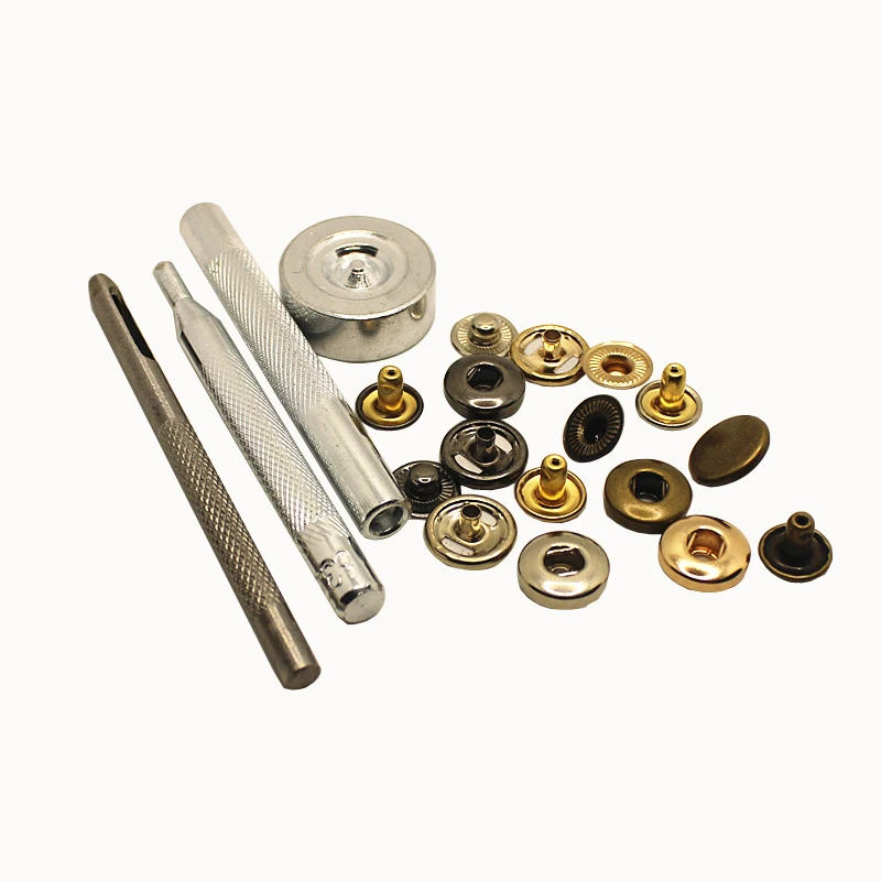 10 - 30 Set 633 Metal Four button + tool Round Copper Snaps DIY Clothing / bags / shoes / leather Button Snap Fasteners