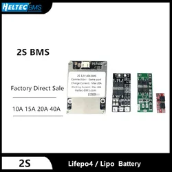 18650 BMS 2S 10A 15A 20A 40A  Balance Lipo/Lifepo4 BMS battery protection board 7.4V hand drill/power tool/toy car/LED lighting