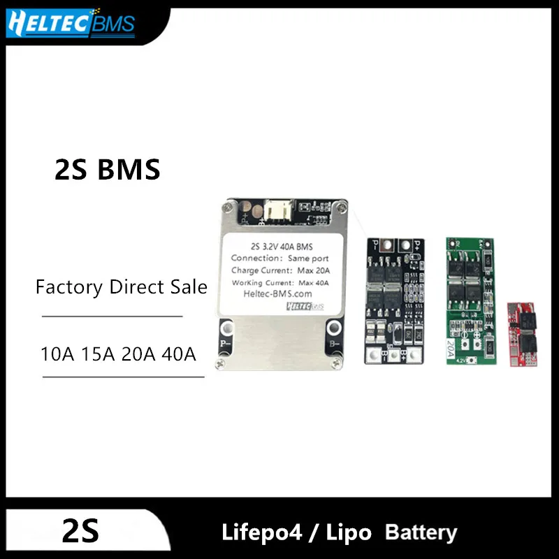 18650 BMS 2S 10A 15A 20A 40A  Balance Lipo/Lifepo4 BMS battery protection board 7.4V hand drill/power tool/toy car/LED lighting