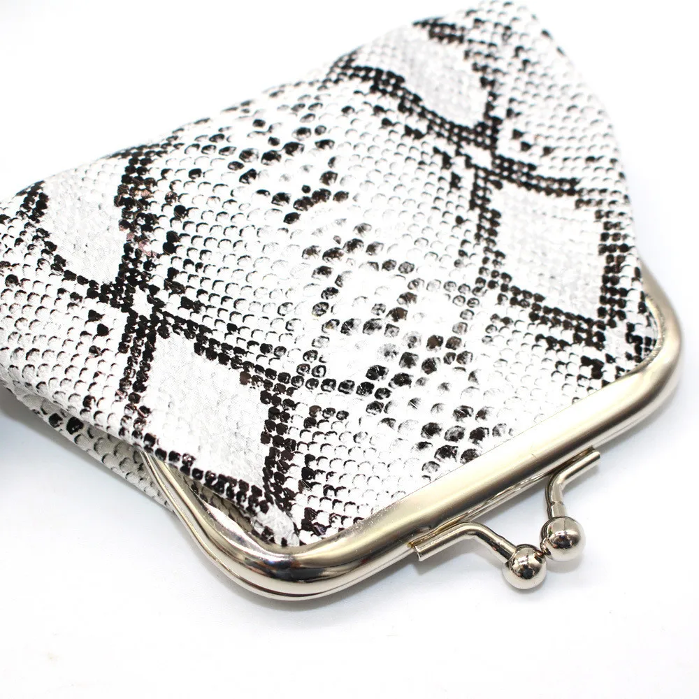 2023 New Fashion Women Wallet Snake Pattern Ladies Girl Small Buckle Wallet Coin Purse Key Card Holder Money Purse Pocket Bag