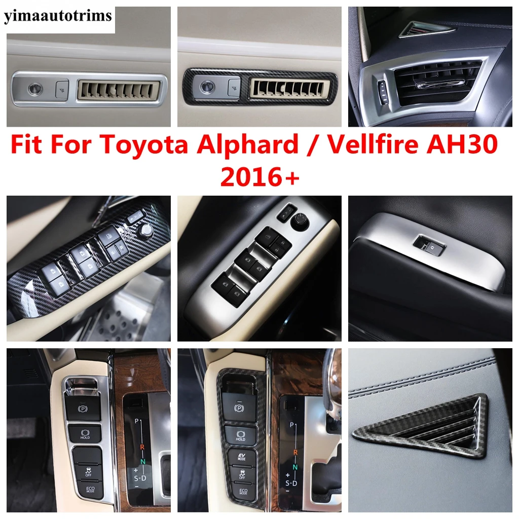 

Window Lift / Hand Brake EPB Button / Dashboard Air AC Vent Cover Trim Accessories For Toyota Alphard / Vellfire AH30 2016 -2021