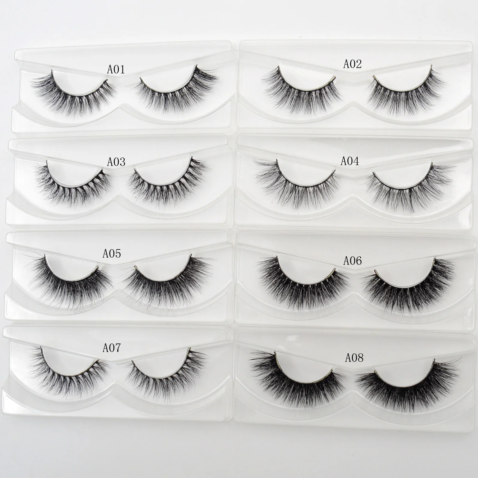 Visofree Eyelashes Mink Wispy Natural 100% Handmade False Lashes Thick Long Real Mink Cruelty Free Reusable 3D Mink lashes 3D08