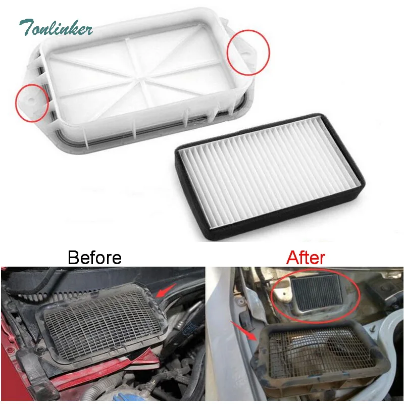 Tonlinker 2 holes air filter for Vw Sagitar CC Passat Magotan Golf Touran audi Skoda Octavia car styling external air filter