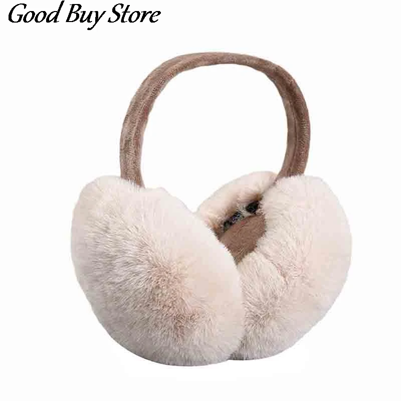 Flurry Fur Earmuffs Winter Cold Protection Women Men Warm Headphones Earmuff Soft Plush Ear Warmer Skiing Cycling Earflap Cover