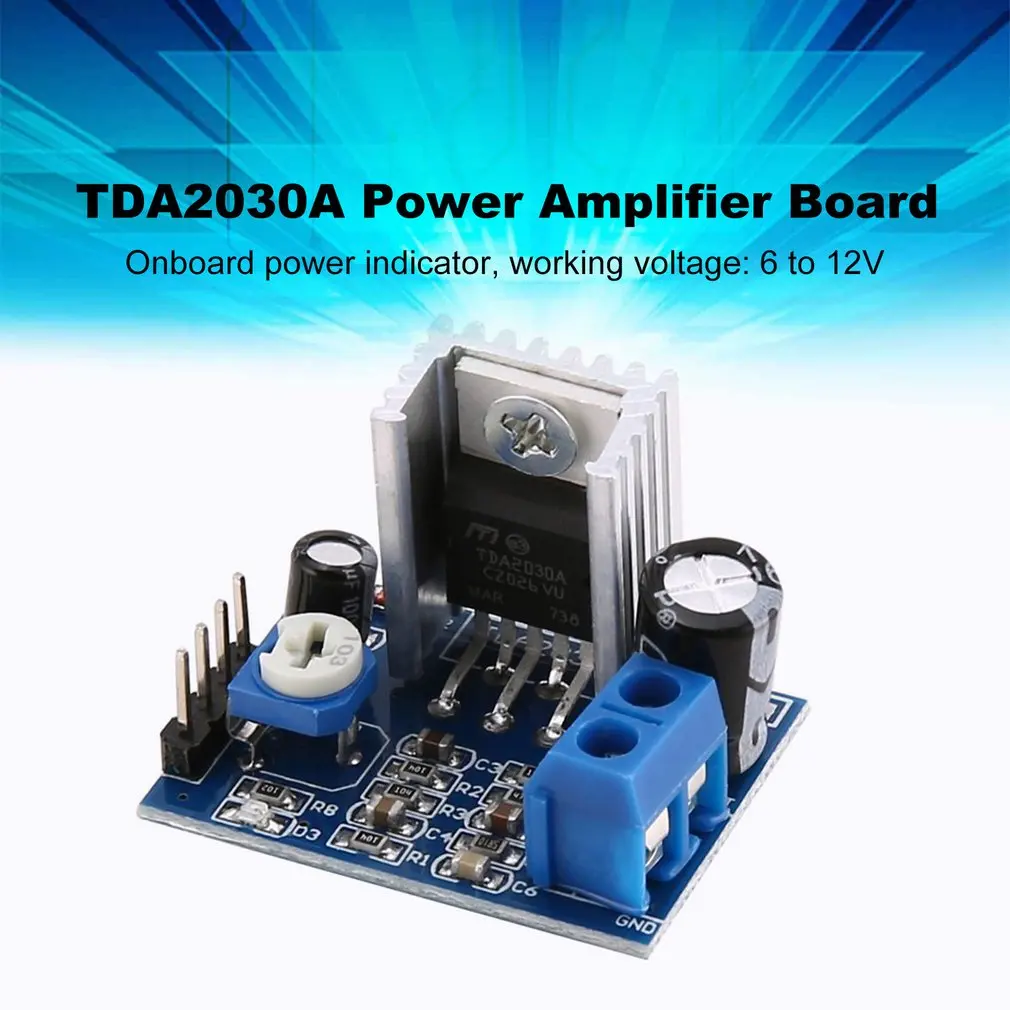 TDA2030A Super Mini DC 6-18V Power Amplifier Board Module Dual Channel Electronic DIY Tool Audio Amplify Volume Adjustable