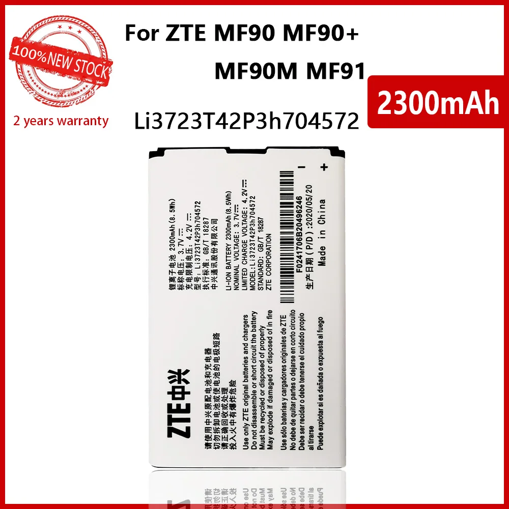 WiFi Router Modem for ZTE MF90 MF90 + MF90M MF91, 100% Original, 2300mAh, Li3723T42P3h704572, MTC 833F, 831FT, 4G