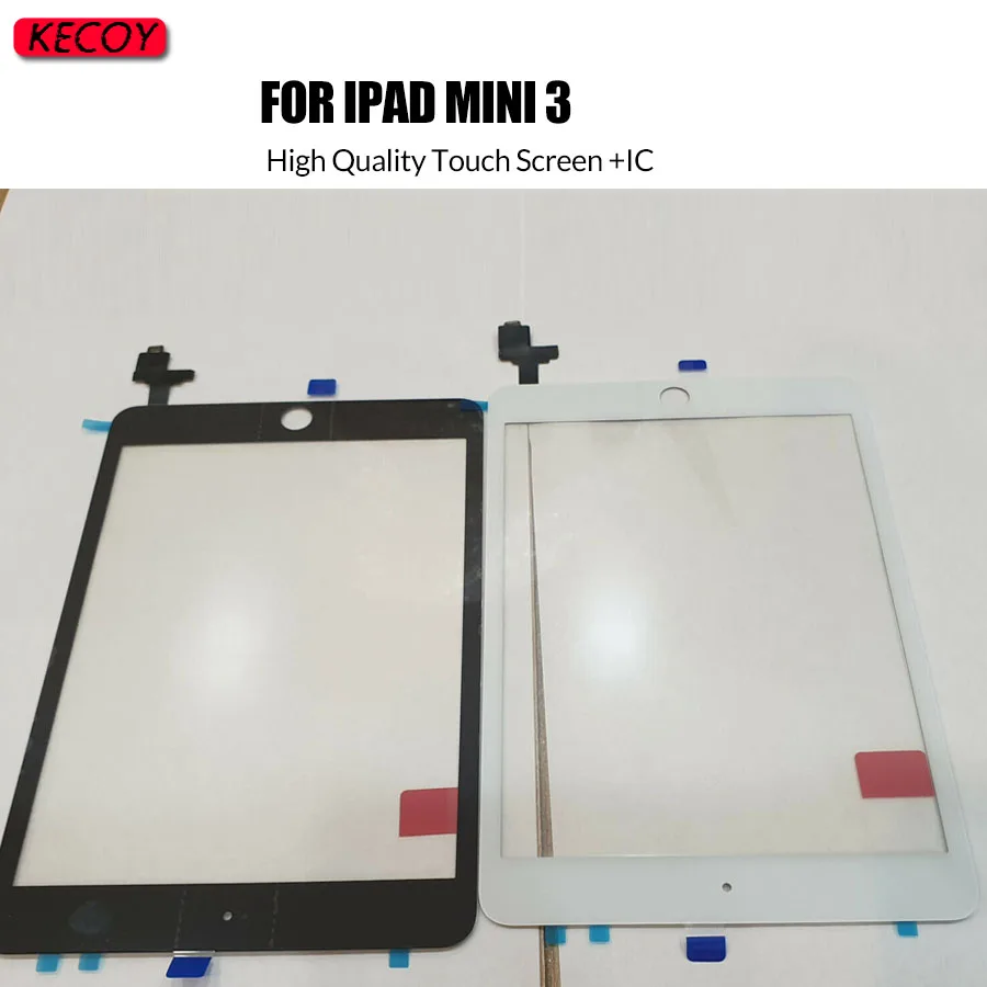 1 pçs tela sensível ao toque original para ipad mini3 frente digitador de vidro + ic conector a1599 a1600 a1601 painel