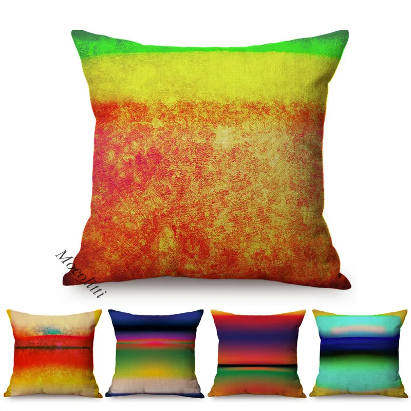 Modern Colorful Graffiti Art Home Decor Square Cushion Cover Liberals Painting Style Cotton Linen Sofa Pillow Case cojines