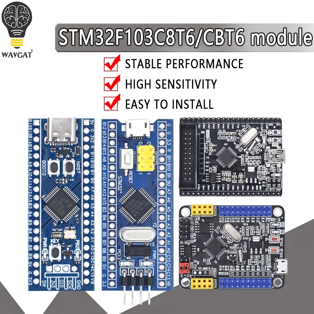 STM32F103C8T6 STM32F103CBT6 ARM STM32 الحد الأدنى لنظام تطوير التعلم لوحة تركيبية لاردوينو 32F103C8T6