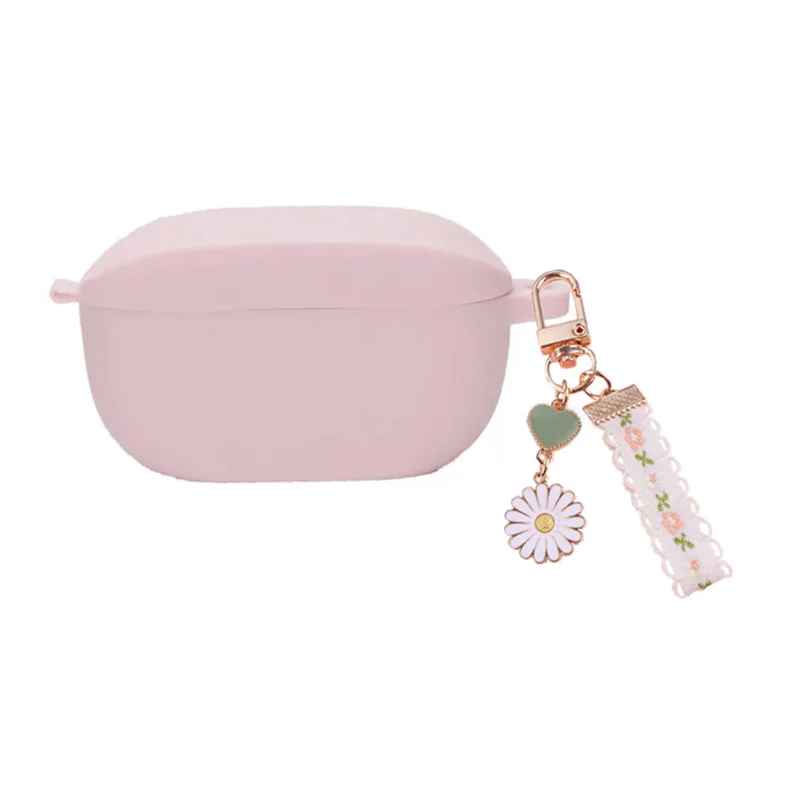 Fundas ل JBL موجة 100 TWS حالة أزهار لطيفة مع المفاتيح سماعة سيليكون الحال بالنسبة JBL100TWS غطاء وقائي ل jbl w100