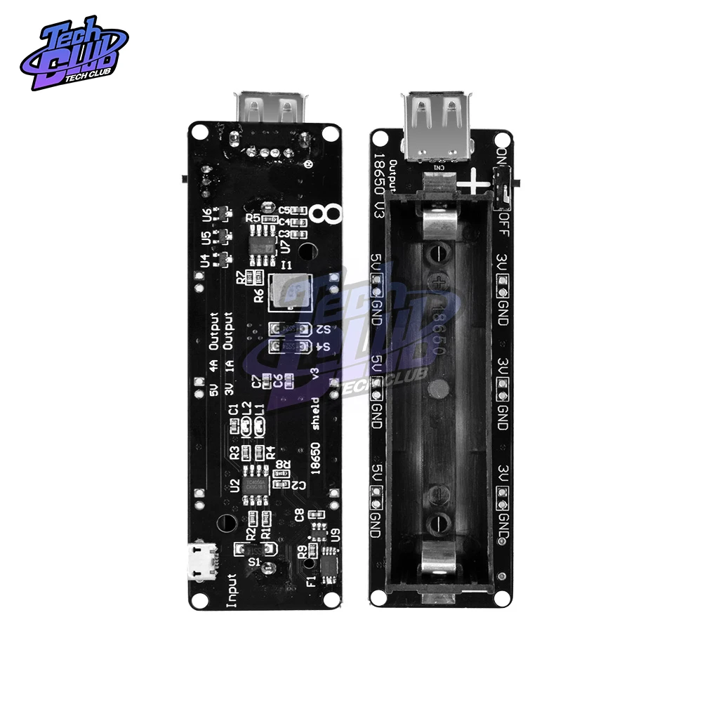 ESP32S per Wemos per Raspberry Pi 18650 scheda scudo di carica batteria al litio V3 porta Micro USB tipo-A USB 0.5A per Arduino