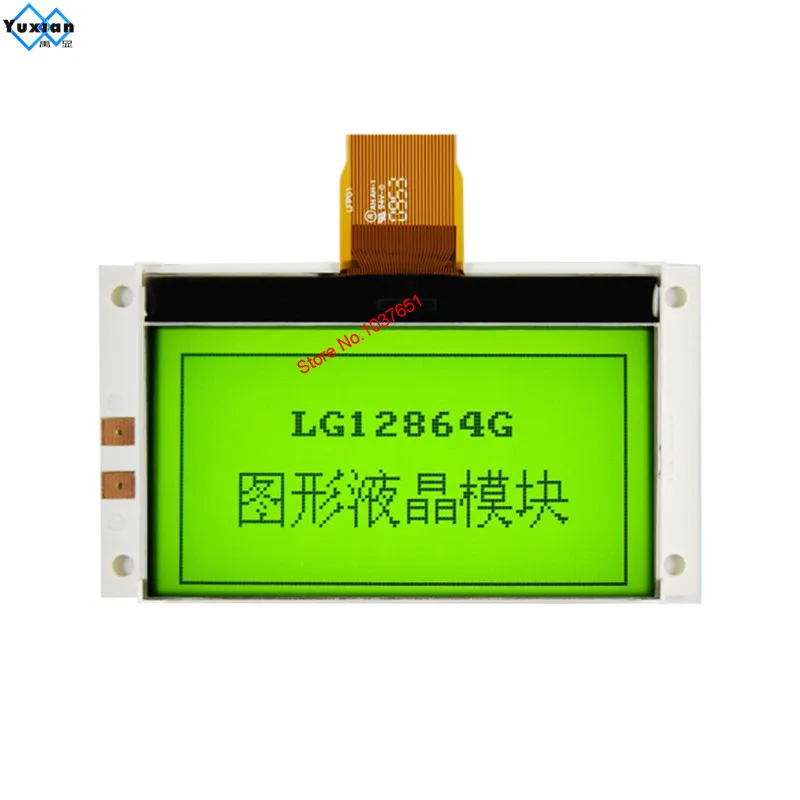 وحدة LCD 12864 ترس شاشة SPLC501C 30PIN الأخضر LG12864G COG-BTHQ12864-08