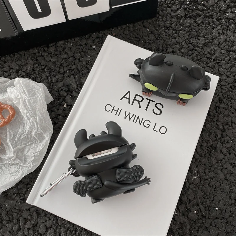 Étui Airpods 1/2 en Silicone avec personnage de dessin animé, porte-clés Anti-chute, housse de protection souple pour écouteurs Airpods Pro