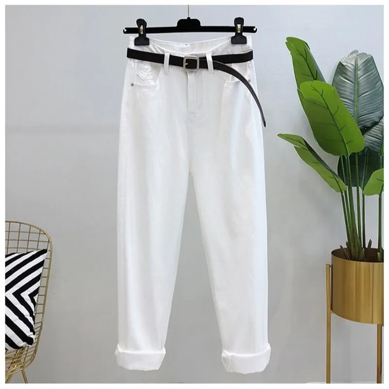 2020 White Purple Jeans Plus Size High Waist Denim Harem Pants Boyfriend jeans for Women Streetwear Loose Trouser vaqueros mujer