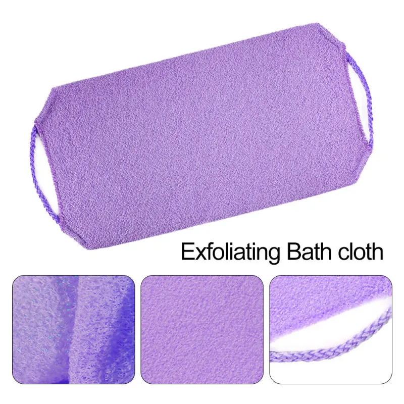 1pc Stretchable Body Clean Exfoliating Neck Back Scrubber Shower Bath Cloth Tool Washcloth