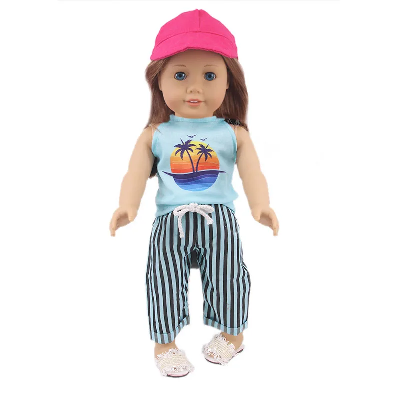 Luckdoll 2020 10 Bộ Mùa Hè Áo Quần Áo Búp Bê Cho 18 Inch Mỹ & 43Cm Cho Bé Mới Sinh búp Bê Thế Hệ quà Tặng