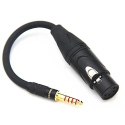 T1 T5P 4 Pin XLR równowaga kobiece do 2.5mm 3.5mm 6.35mm 4.4mm męski równowagi Adapter kabel Audio HiFi przedłużacz słuchawkowy