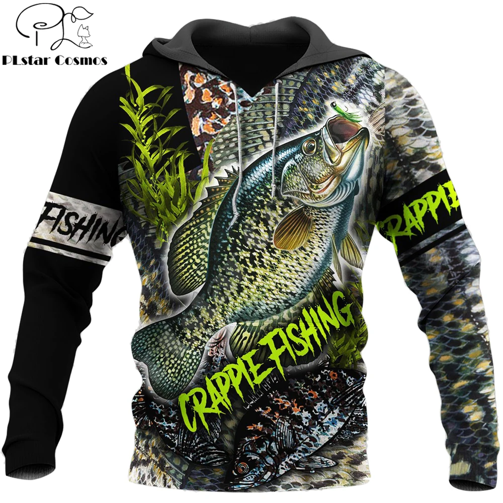 

Мужская толстовка Crappie с 3D принтом для рыбалки, уличная одежда в стиле Харадзюку, осенняя толстовка, повседневная куртка унисекс, спортивные костюмы, модель KJ0115