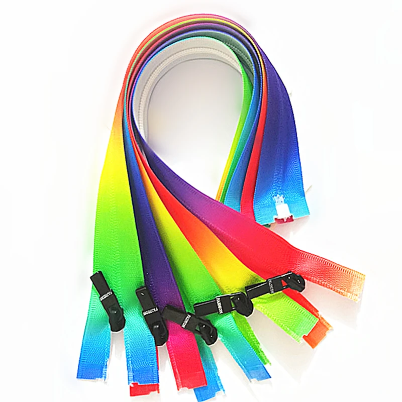 10/20/50pcs 3# Open end 40cm (16 inch) colorful nylon zipper, Printed Nylon Zippers DIY tailoring,sewing craft Garment