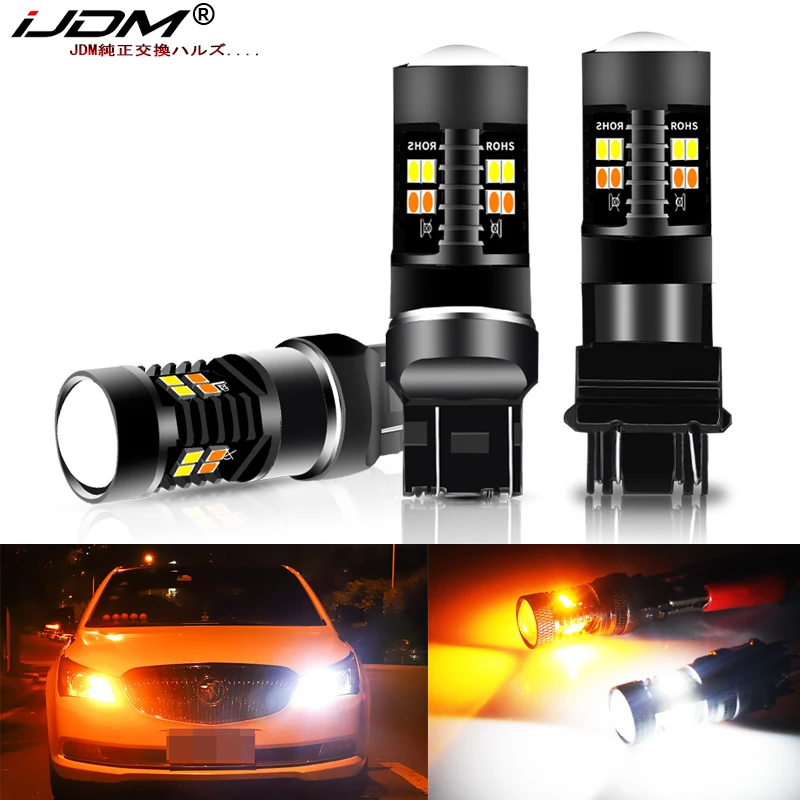 iJDM Dual Color 1157 BAY15D P21/5W Led T20 7443 W21/5W Led Bulb T25 3157 P27/7W Car DRL Turn Signal Lamp Auto Lights Bulb 12V