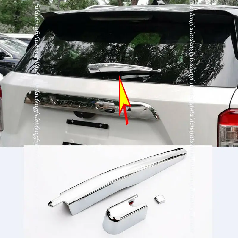 For Ford Explorer 2020-2021 ABS Chrome Tail Rear WindScreen Wiper Molding Cover trim 3Pcs Car Accessories